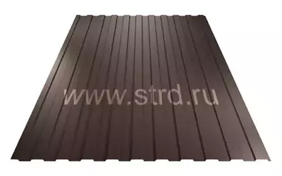 Профнастил C 8 0.5мм Rooftop Бархат (Rooftop Matte) Россия RR 32 (коричневый) Grand Line