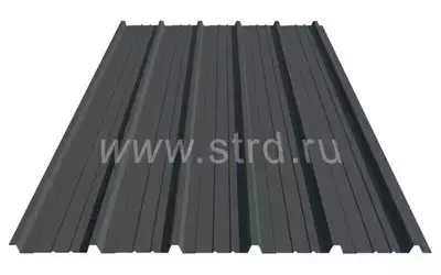 Профнастил ST 15 0.5мм Rooftop Бархат (Rooftop Matte) Россия RAL 7016 (серый) Stynergy