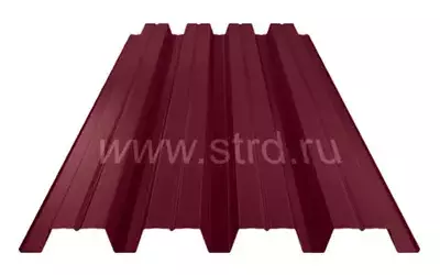 Профнастил Н 60 0.5мм Corundum 50 матовый Россия RAL 3005 (вишневый) Stynergy