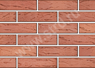 Кирпич облицовочный полнотелый печной Красный рустик 250*120*65мм М300кг/см2 Faber Jar