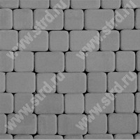 Тротуарная плитка Классико Б.1.КО.6 М Гладкий Серый основа - серый цемент набор на м2  t=60мм Выбор