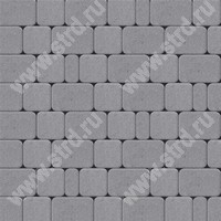 Тротуарная плитка Классико Грифельный верхний прокрас на белом цементе основа - серый цемент набор на м2  t=60мм BRAER