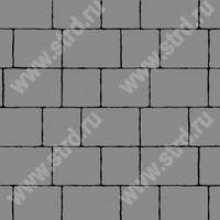 Тротуарная плитка Старый город Серый основа - серый цемент набор на м2  t=60мм Лидер 40