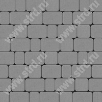 Тротуарная плитка Классика Серый основа - серый цемент набор на м2  t=60мм МЗ 342