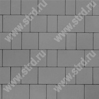 Тротуарная плитка Новый город 60 Серый основа - серый цемент набор на м2  t=60мм МЗ 342