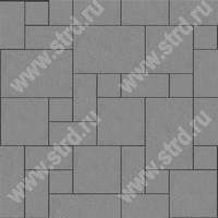 Тротуарная плитка Колдиз 4 Серый основа - серый цемент набор на м2  t=60мм Колдиз