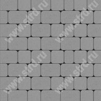 Тротуарная плитка Старый город Серый основа - серый цемент набор на м2  t=60мм Спецбетон