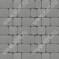 Тротуарная плитка Старый город Серый основа - серый цемент набор на м2  t=60мм Одинцовское ДРСУ